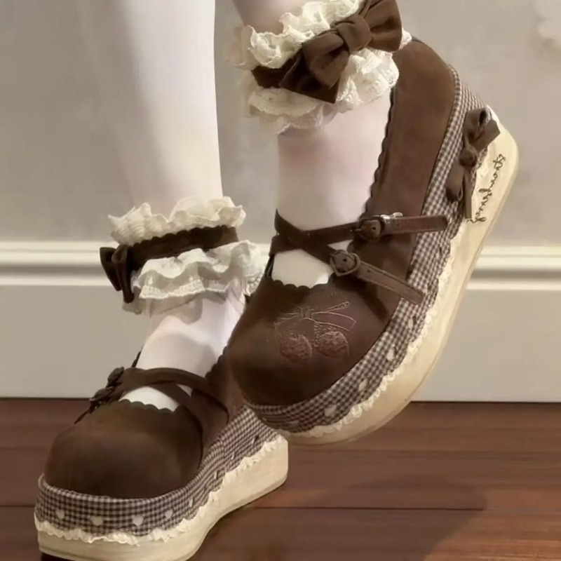 Embroidery Canvas - Lolita High Heels Height Increasing Thick