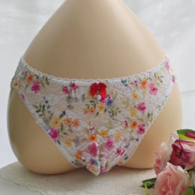Embroidery Lace - Sheer Sexy Man's Lace Panties Low