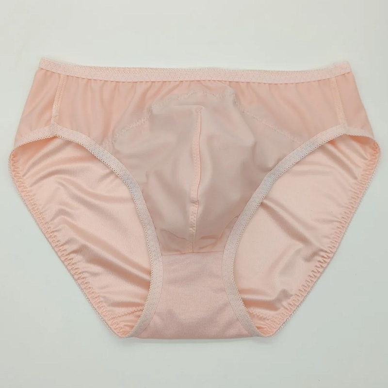 Embroidery Lace - Man's Lace Embroidery Pink Briefs Live