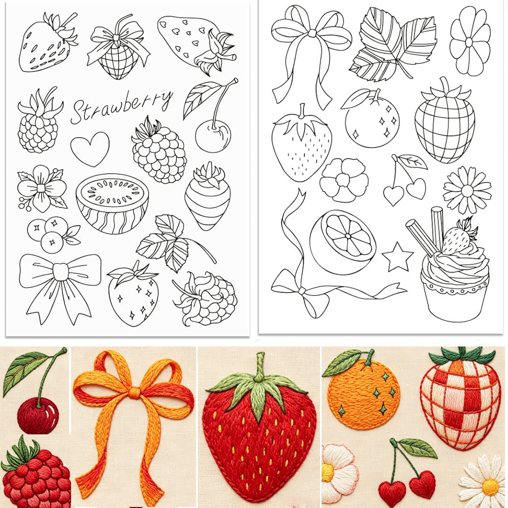 Pre-Printed Strawberry Stick a - огляд і ціна Embroidery Web