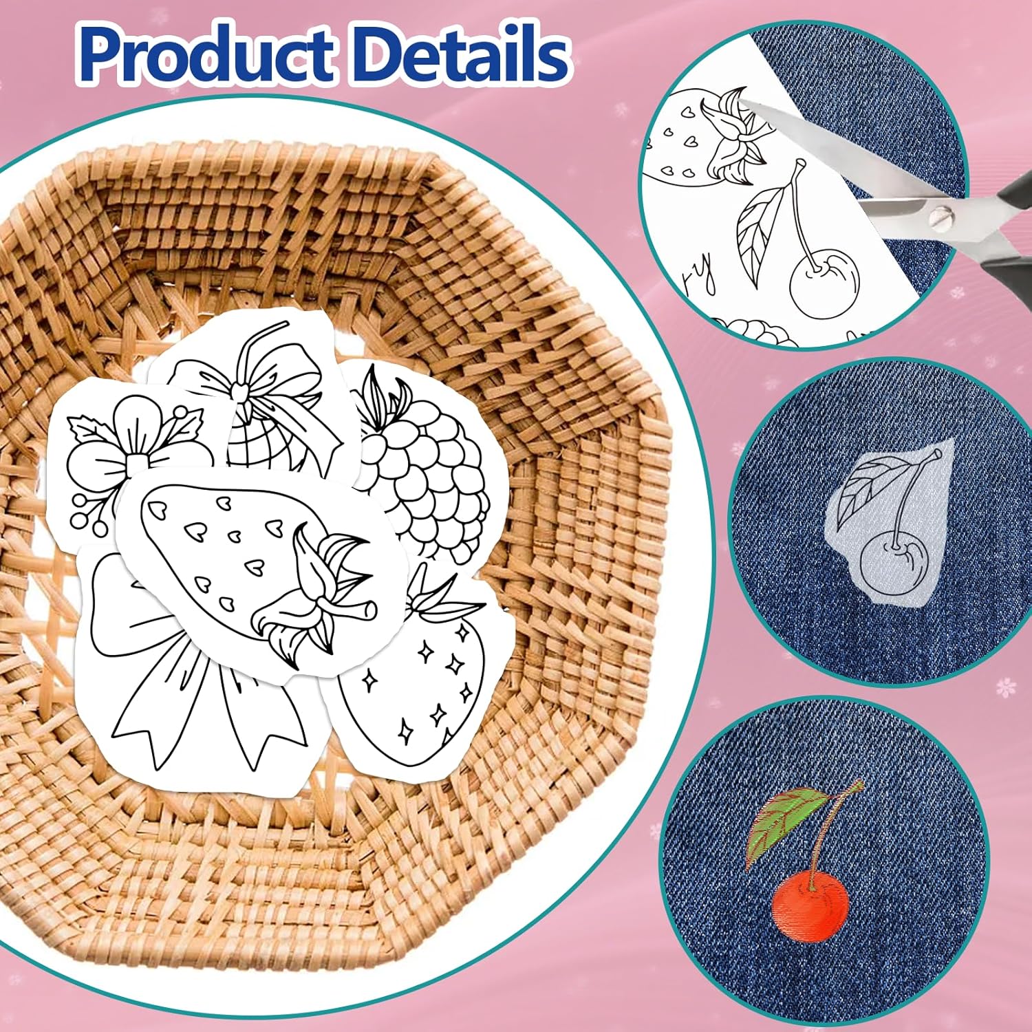 Pre-Printed Strawberry Stick a - огляд і ціна Embroidery Web