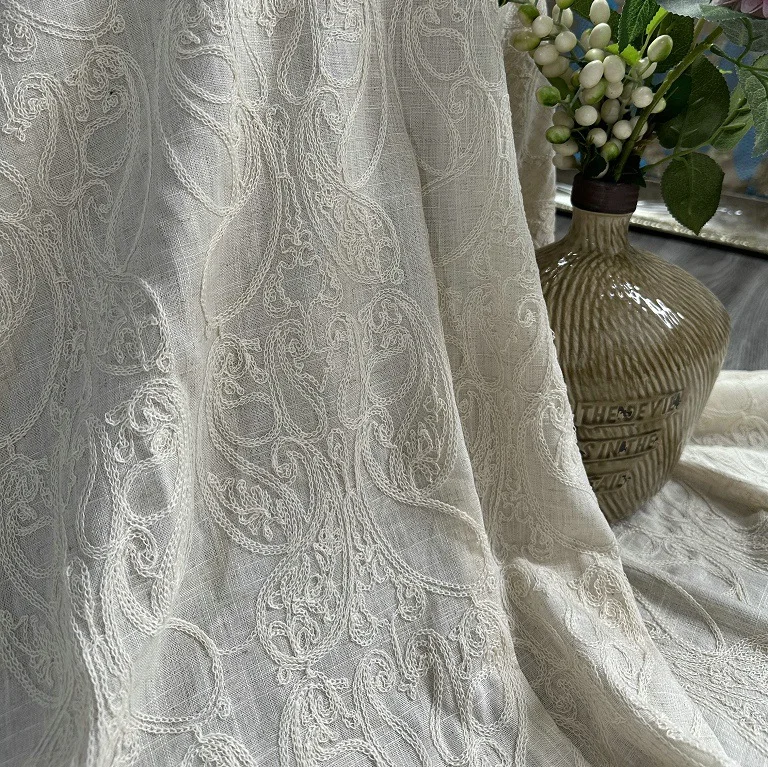 Pure linen base fabric with co - огляд і ціна Embroidery Chain Stitch