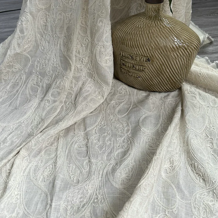Pure linen base fabric with co - огляд і ціна Embroidery Chain Stitch