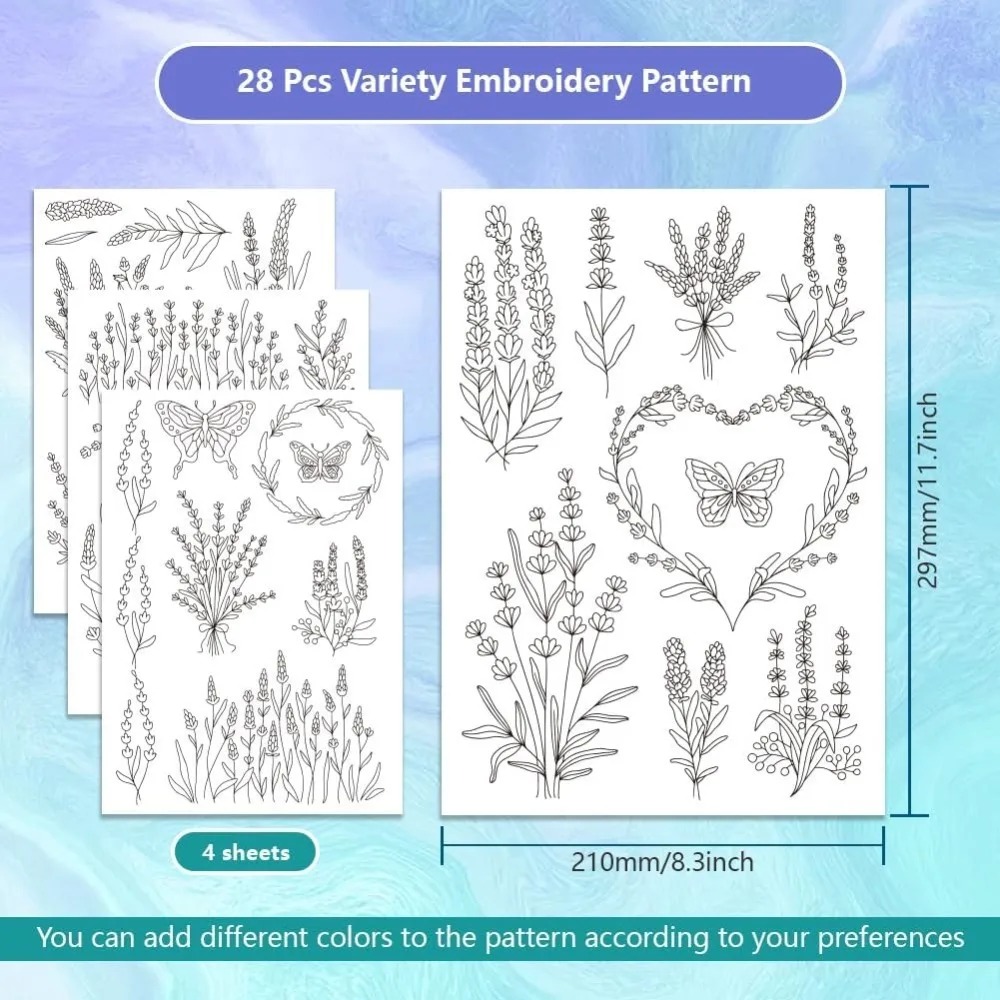 4 Sheets Lavender Flower Butte - огляд і ціна Water Soluble Stabilizer