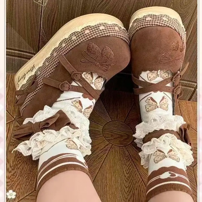Lolita High Heels Height Incre - огляд і ціна Embroidery Canvas