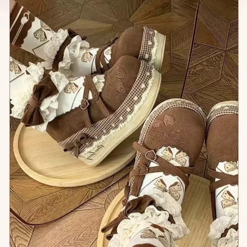 Lolita High Heels Height Incre - огляд і ціна Embroidery Canvas