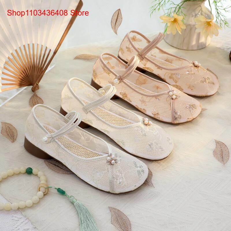 New Mesh Low Heels with Cheong - огляд і ціна Embroidery Canvas