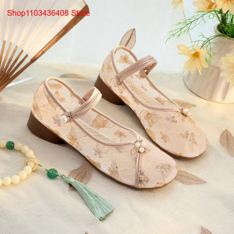 New Mesh Low Heels with Cheong - огляд і ціна Embroidery Canvas