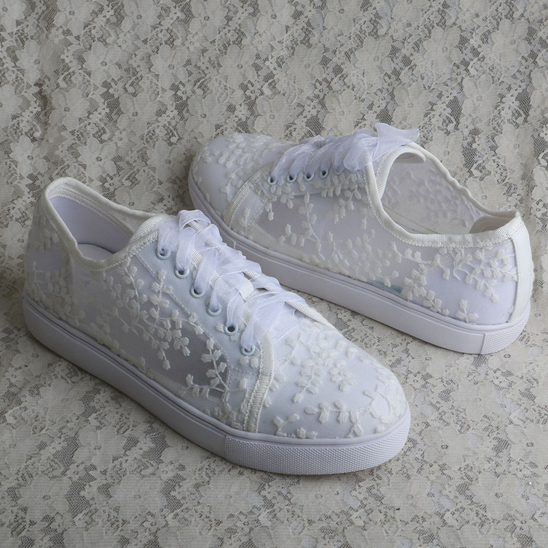 Wedopus White Sneakers for Wom - огляд і ціна Embroidery Lace