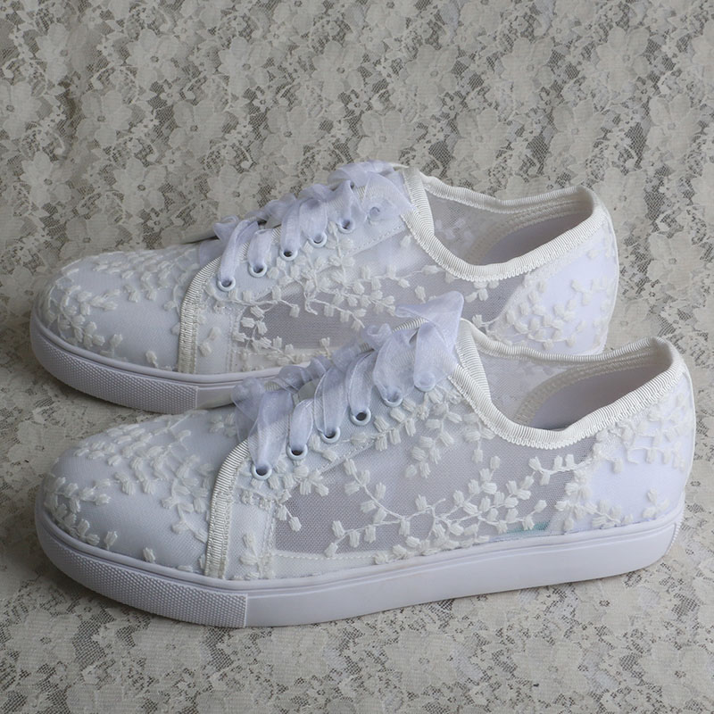 Wedopus White Sneakers for Wom - огляд і ціна Embroidery Lace