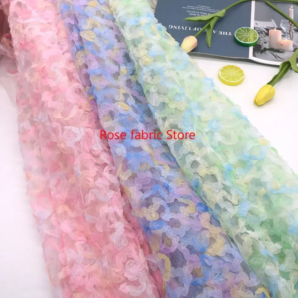 Gradient chiffon rose crochet  - огляд і ціна Embroidery Roses