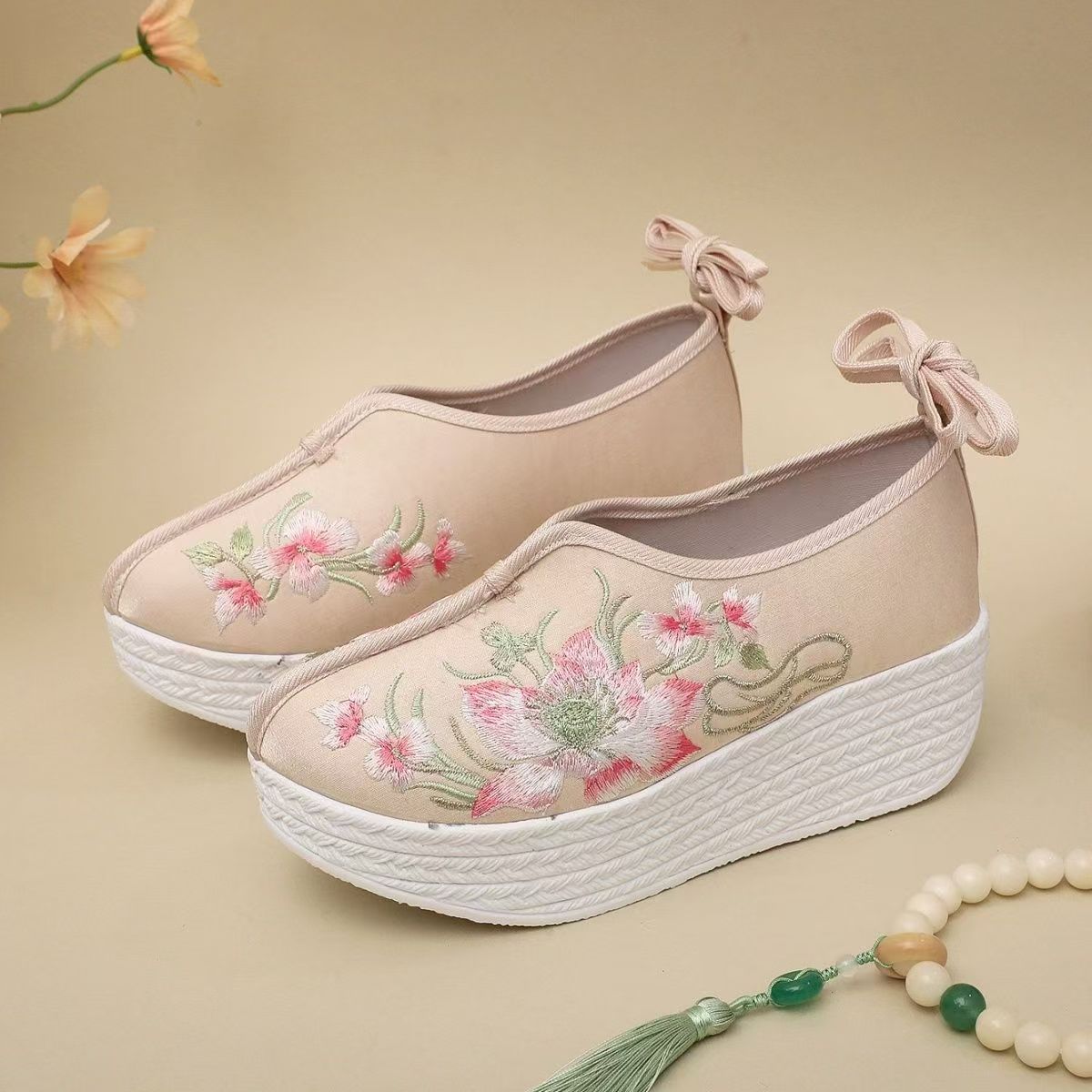 Woman Ethnic Style Wedges Embr - огляд і ціна Embroidery Lace