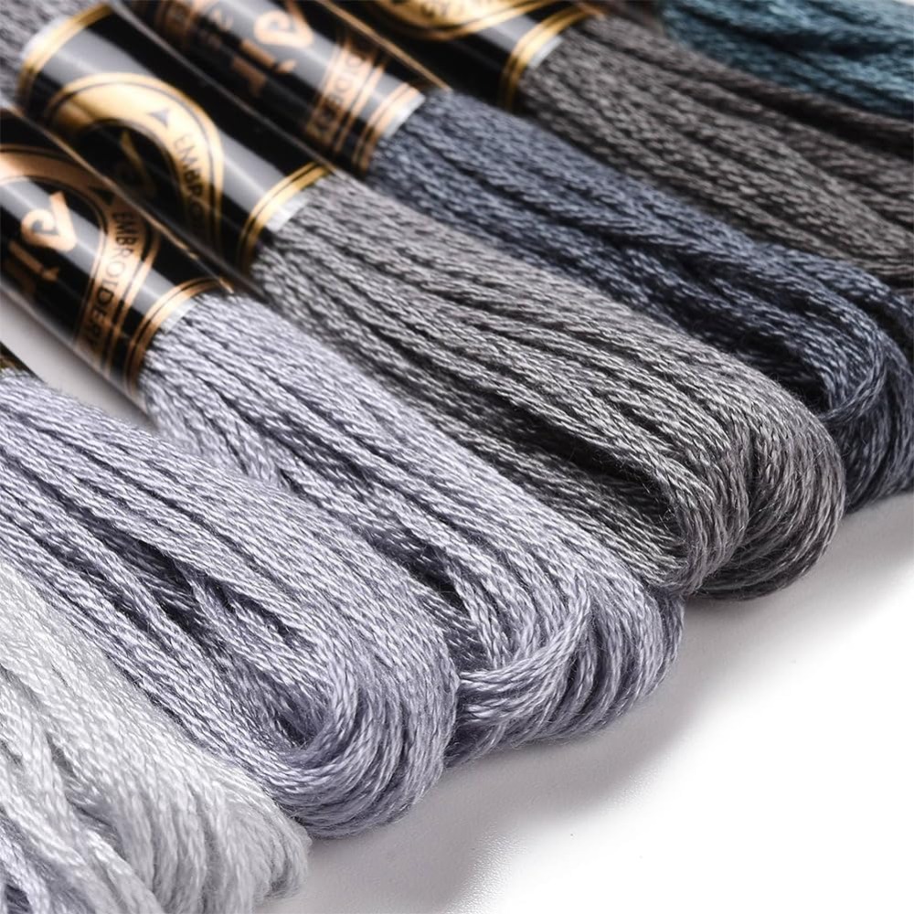 8 Skeins 70 Yards Grey Friends - огляд і ціна Embroidery Handicraft