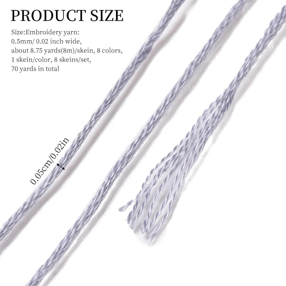 8 Skeins 70 Yards Grey Friends - огляд і ціна Embroidery Handicraft