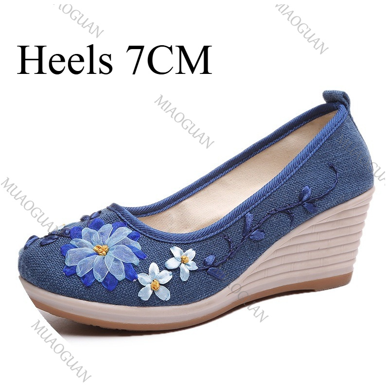 Embroidered Women Comfort Wedg - огляд і ціна Embroidery Canvas