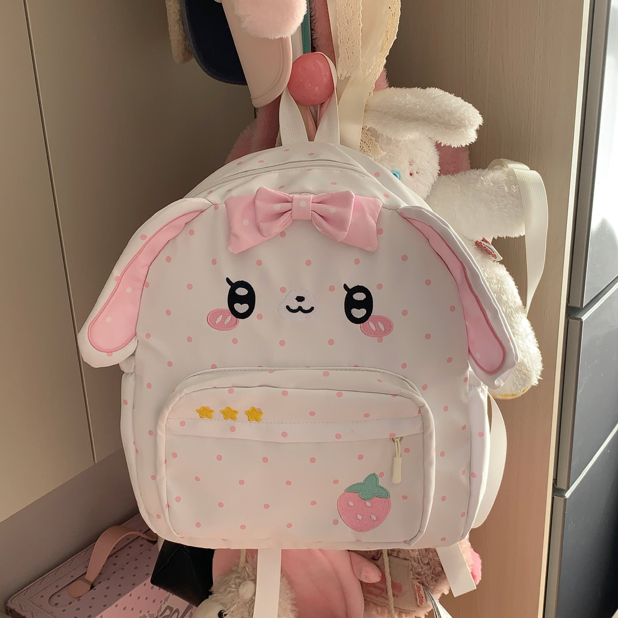 Girl Backpacks Cute Strawberry - огляд і ціна Embroidery Rabbit
