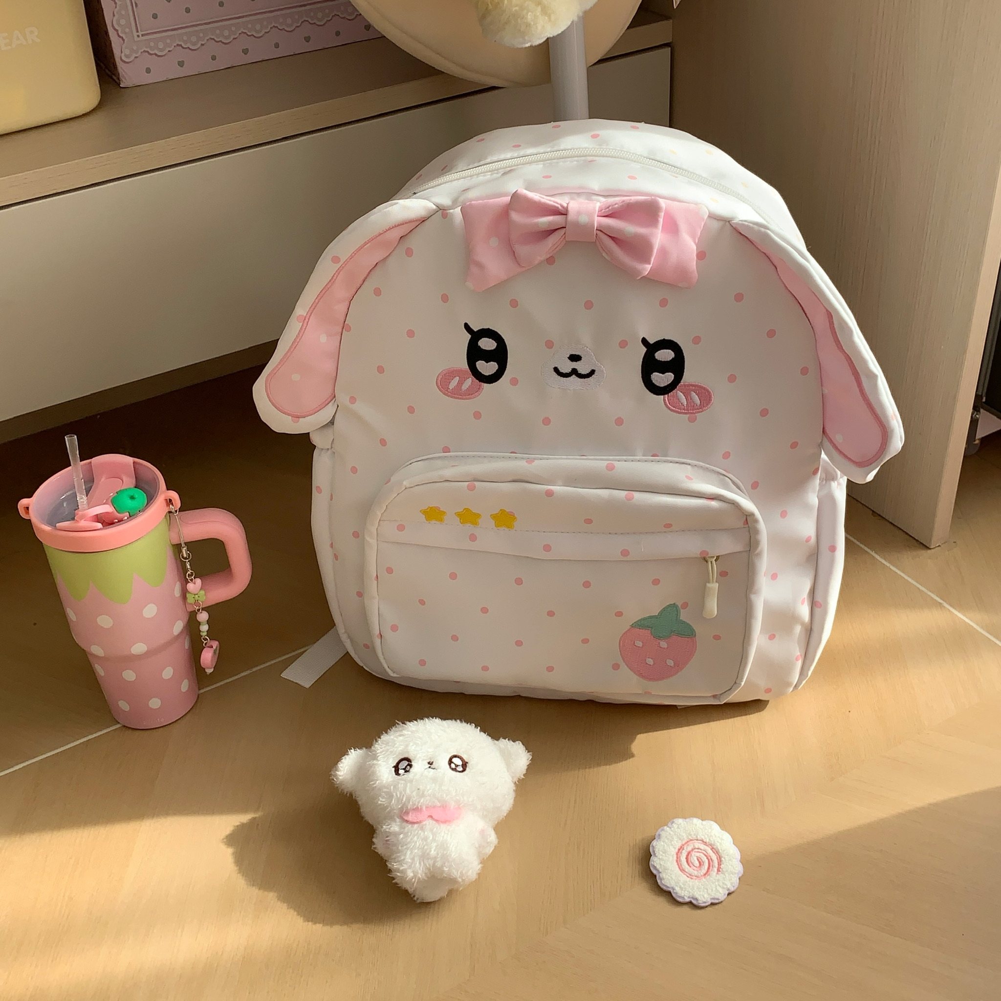Girl Backpacks Cute Strawberry - огляд і ціна Embroidery Rabbit
