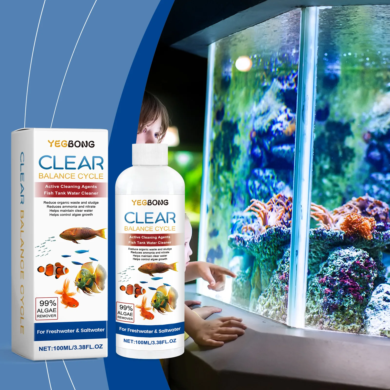 Algae Remover for Fish Tanks,  - огляд і ціна Water Soluble Stabilizer