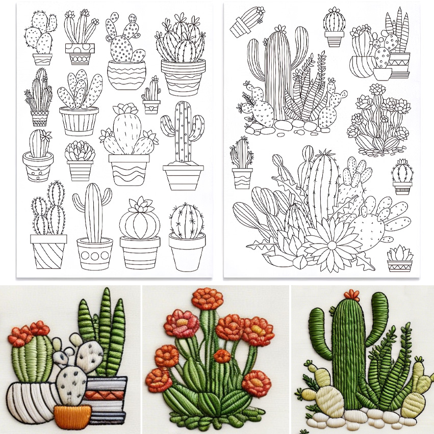 48Pcs Cactus Embroidery Self-A - огляд і ціна Water Soluble Stabilizer