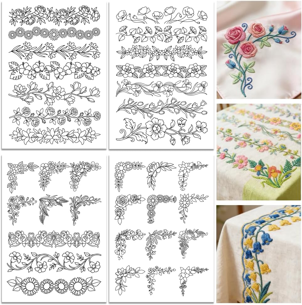 Pre-Printed Large Floral Borde - огляд і ціна Water Soluble Stabilizer