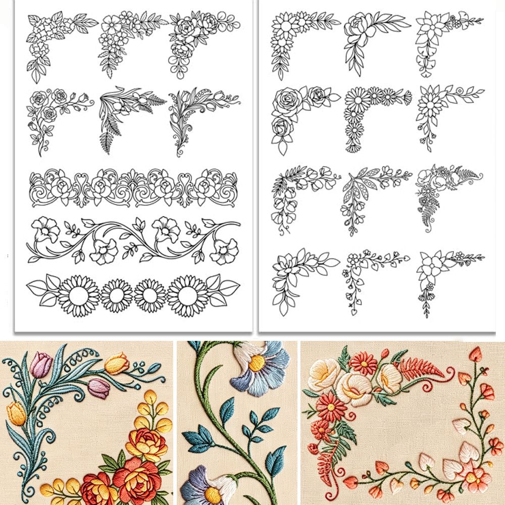 Pre-Printed Large Floral Borde - огляд і ціна Water Soluble Stabilizer
