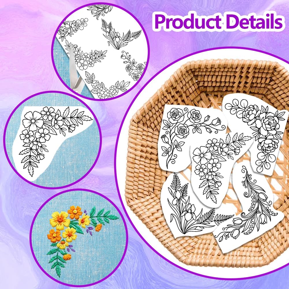 Pre-Printed Large Floral Borde - огляд і ціна Water Soluble Stabilizer